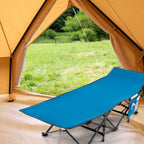 Gymax Camping Cot, 600 Lbs Heavy Duty Sleeping Cot W/Ergonomic Incline Design, 3-In-1 Pocket, Carry Bag, Folding Cot For Adults