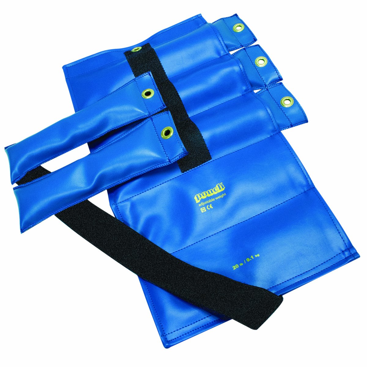 Cando 10-0304 The Cuff Pouch Variable Wrist And Ankle Weight, 20Lb, 5 X 4Lb Inserts, Blue