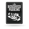 Rico Industries NCAA LSU Tigers Metal Parking Sign 8.5 x 11 Carbon Fiber Metal Parking Sign - Great for Man Cave, Bed Room, Offi