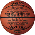 Engraved Basketball For Son From Mom, Personalized 29.5'' Basketball Son Gifts From Mom, Custom Birthday Graduation Christmas Ba