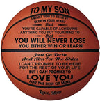 Engraved Basketball For Son From Mom, Personalized 29.5'' Basketball Son Gifts From Mom, Custom Birthday Graduation Christmas Ba