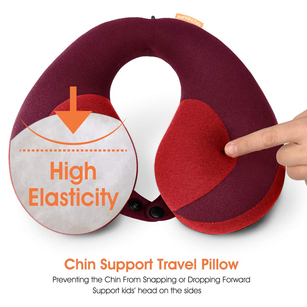 Infanzia Kids Chin Supporting Travel Neck Pillow, Prevent Head From Falling Forward, Comfortably Supports Head, Neck And Chin -