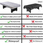 Clawscover 7Ft Billiard Pool Table Cover,Heavy Duty Waterproof Indoor Outdoor All Season Sun Rain Snow Dust Protection 600D Oxfo
