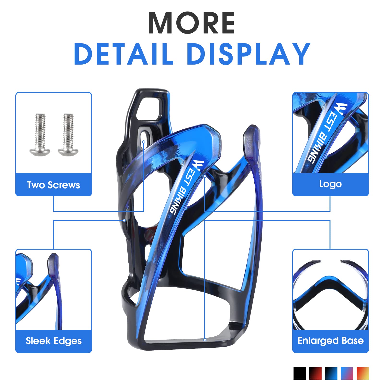 Bike Water Bottle Cage, Durable Ultralight Plastic Drink Holder Rack, Lightweight Pc For Bicycle, Cycling Cages Mtb, Road Bike,