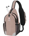 VPBAGE Sling Bag for Men Women, Crossbody Hiking Daypack/Chest Bag/Shoulder Bag, Small Backpack Travel, with Chest Phone Holder
