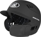Rawlings  R16 Reversible Ext  Matte Batting Helmet  Reversible Face Guard  Junior  Matte Black
