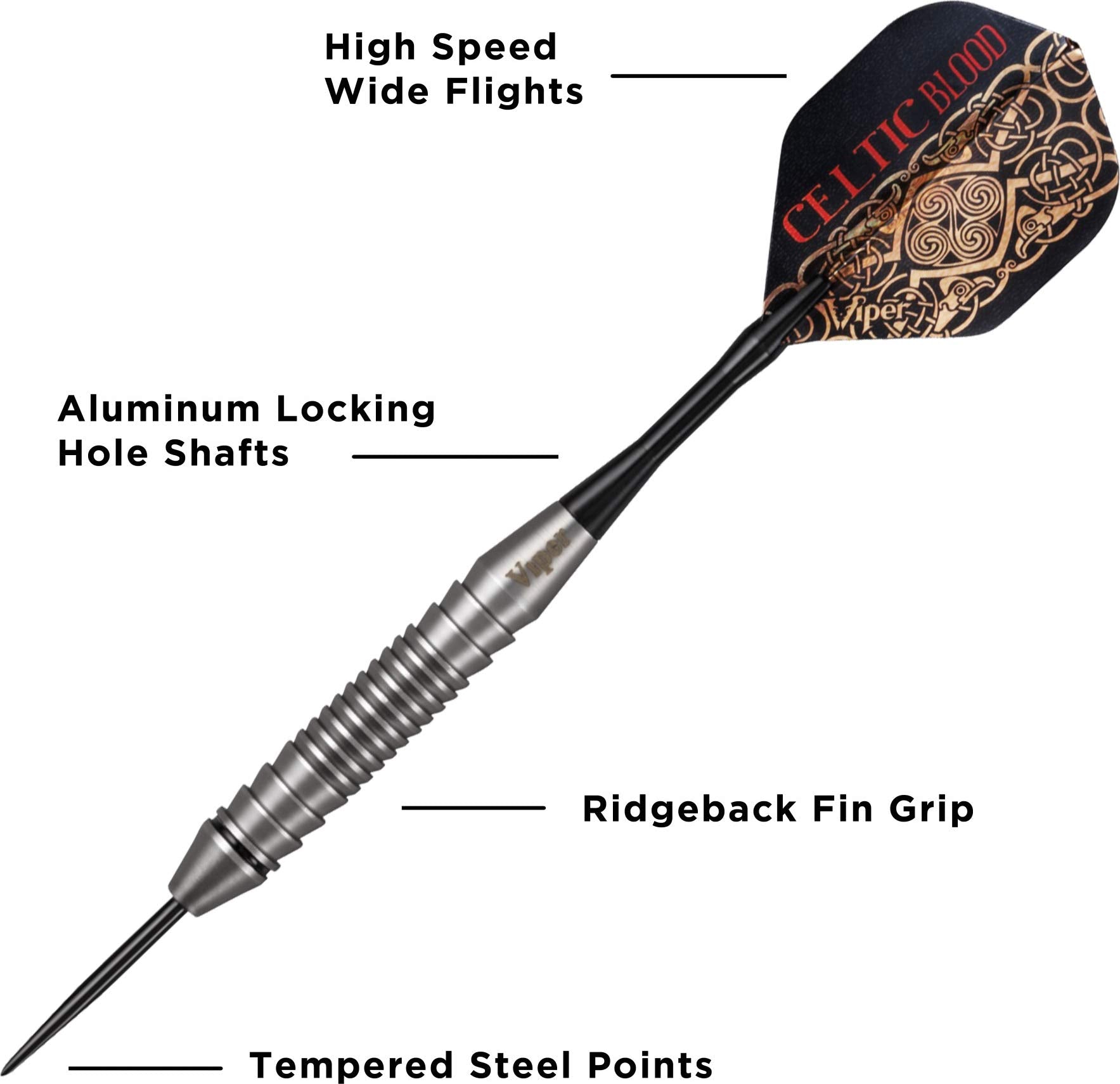 Viper Underground Celtic Blood Steel Tip Darts 22 Grams