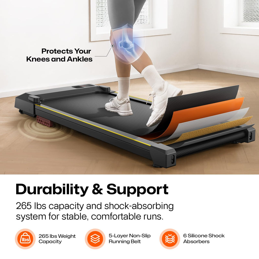 Walking Pad Smart With App, 3-In-1 Under Desk Treadmill For Home And Office, 2.5 Hp Portable Walking Jogging Running Machine Wit