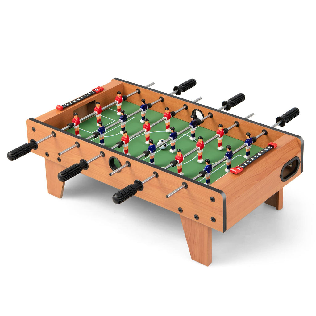 Giantex 27'' Foosball Table, Easily Assemble Wooden Soccer Game Table Top W/Footballs, Indoor Table Soccer Set For Arcades, Game