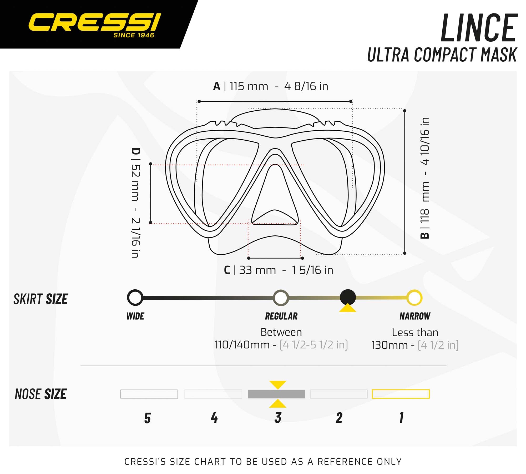 Cressi Lince, Black/Black