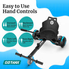 Gotrax HoverflyKart Seat Attachment Accessory for 6.5 8 8.5 10 Self Balancing Scooter, Adjustable Frame Length and Handlebar Con
