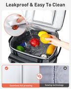 Tourit 30L/50-Can Cooler With Wheels - 16Hrs Ice Retention Rolling Cooler With Retractable Handle & Oversized All-Terrain Tires,