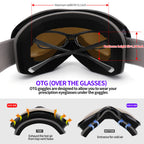Supertrip Snow Ski Goggles Anti-Fog 100% Uv Protection Snowboard Skiing Goggles