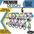 Koova Wall Mount Bike Rack  Steel Bike Mount Wall  Adjustable Bike Hangers For Garage  Easy Mount Bike Rack Garage  Garage Bike