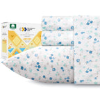 California Design Den Floral Sheets Pattern Full Sheet Set, Luxury 400 Thread Count 100 Cotton Sheets, 4 Pc Deep Pocket Full She