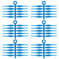Foilswirl 60 Pcs 2ba Electronic Dart Tips Plastic Dart Tips - Universal Plastic Soft Tip Points(Blue)
