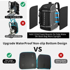 65L Ski Boot Bag,Large Travel Backpack For Women Men, Snowboard Bags,Durable Waterproof 1680D Nylon Padded Ski Boot Backpack For