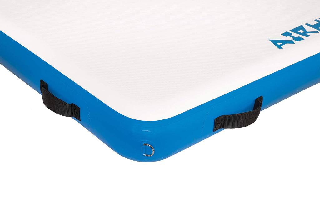 Airhead Watermat Air Inflatable Deck, 8 Ft. W Pump, White/Blue