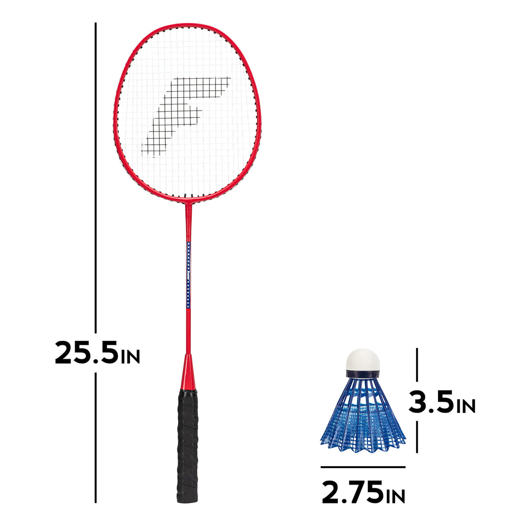 Franklin Sports 2 Player Badminton Replacement Set - 2 Badminton Racquets And 2 Shuttlecocks - Adults And Kids Backyard Game - R