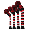 Scott Edward Knit Golf Club Covers With A Fluffy Pom Set Of 4 Mysterious And Dangerous Red Skull Head Design Driver Cover 1 Fair
