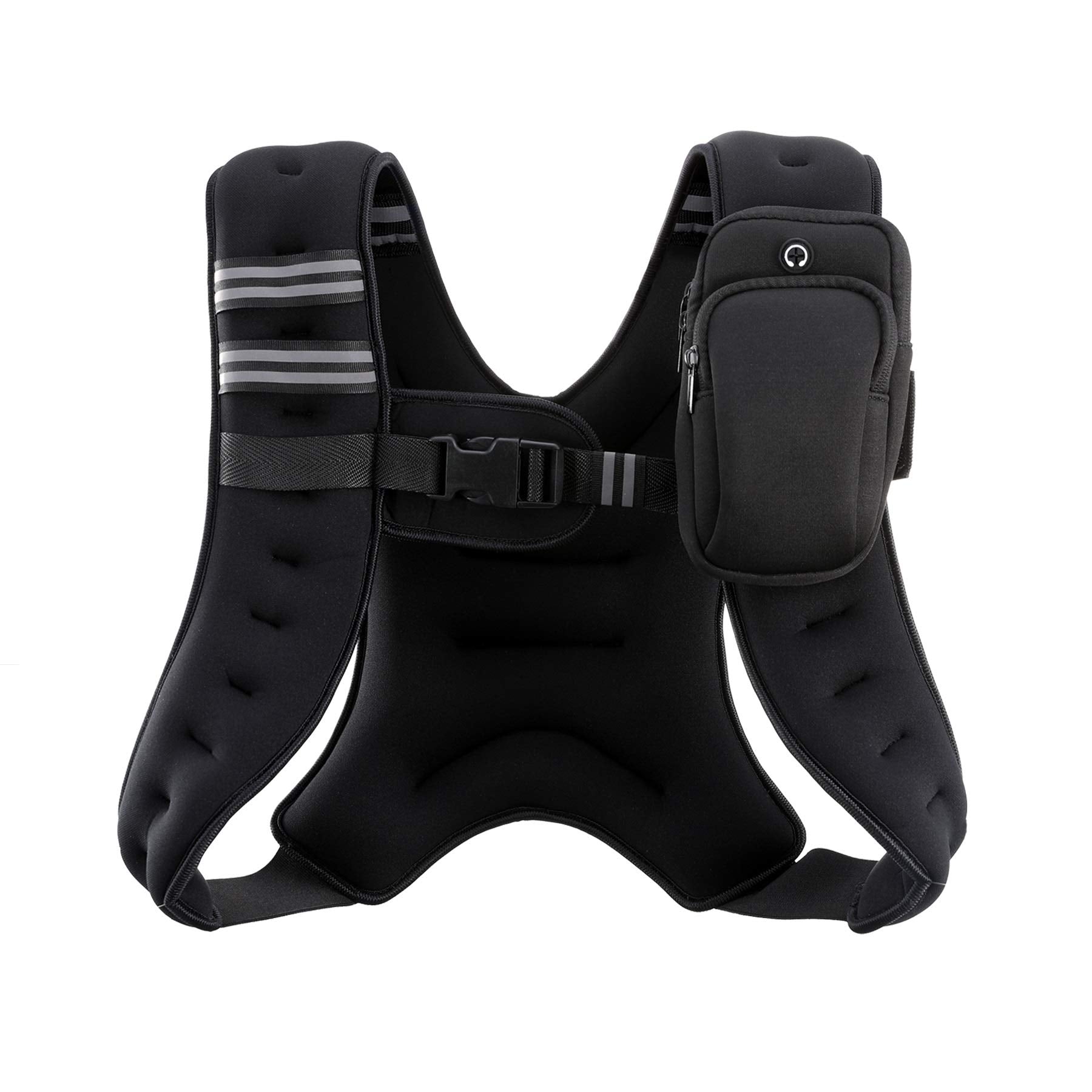 Zelus Weighted Vest, 4Lb/6Lb/8Lb/12Lb/16Lb/20Lb Weight Vest With Reflective Stripe For Workout, Strength Training, Running, Fitn