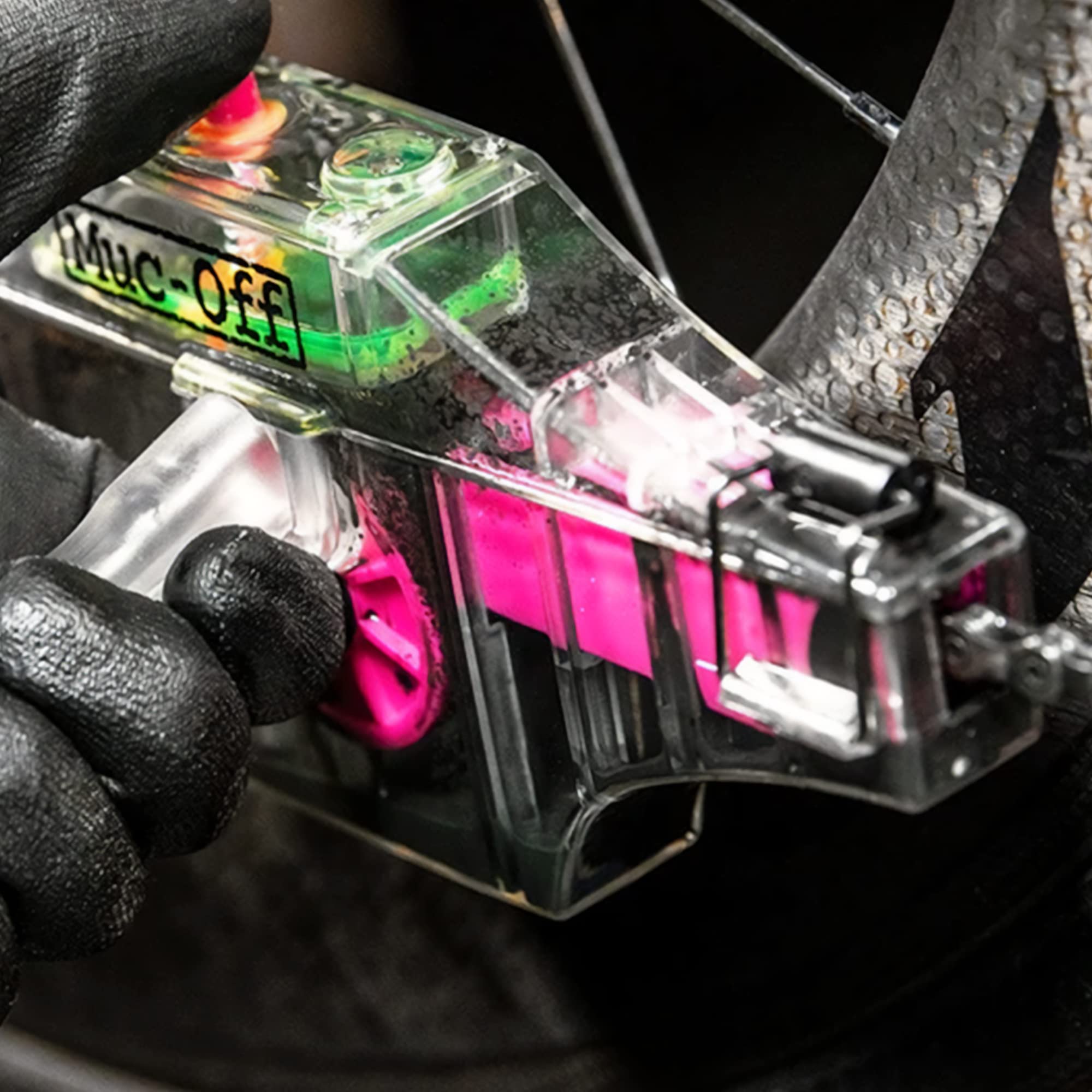 Muc Off X-3 Dirty Chain Machine - Bicycle Chain Cleaning Device For A Deep And Effective Clean - Includes 75Ml Bio Drivetrain Cl