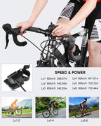 Bike Trainer, Magnetic Bicycle Stationary Stand For Indoor Exercise Riding, 26-29'' & 700C Wheels, Quick Release Skewer & Front