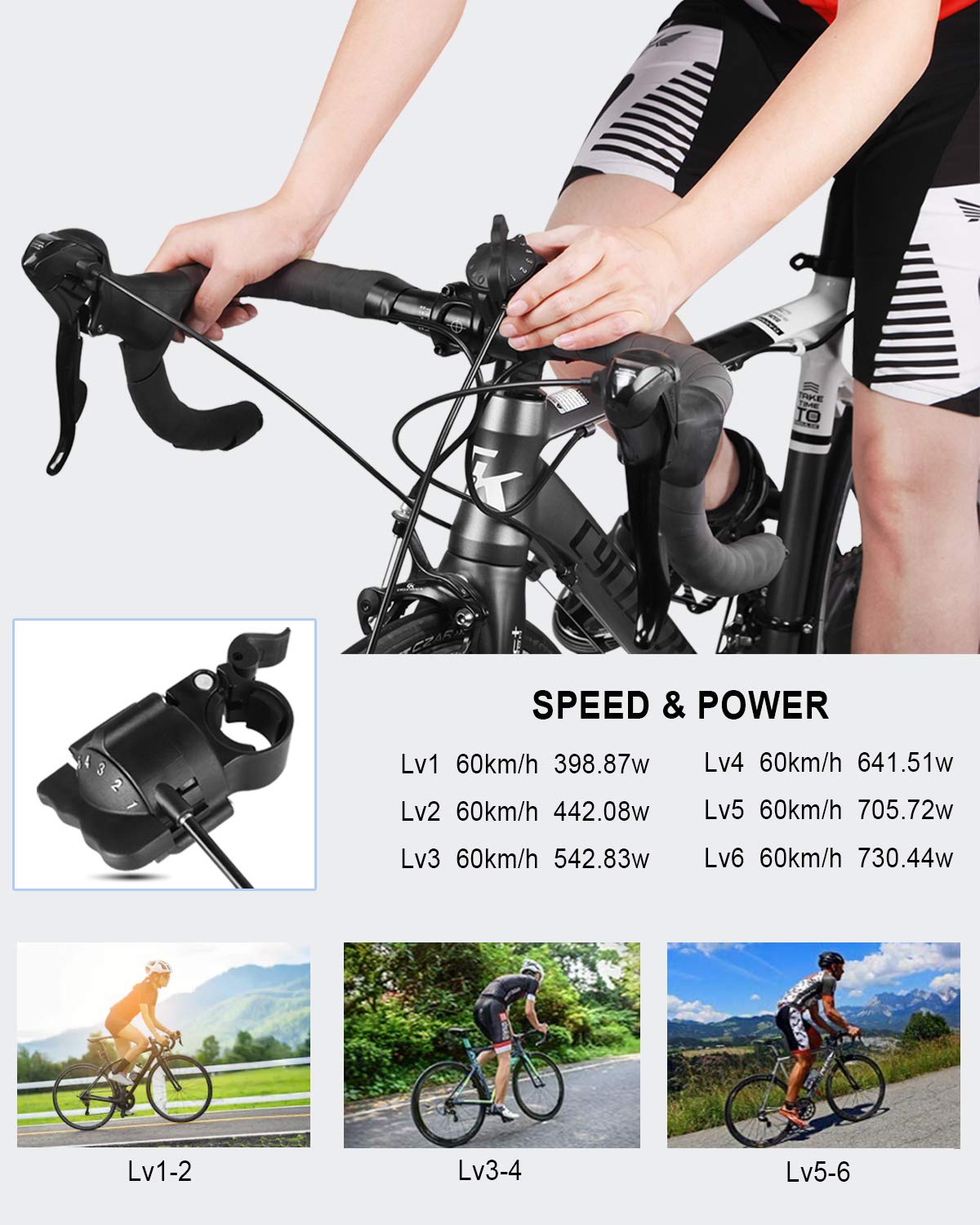Bike Trainer, Magnetic Bicycle Stationary Stand For Indoor Exercise Riding, 26-29'' & 700C Wheels, Quick Release Skewer & Front