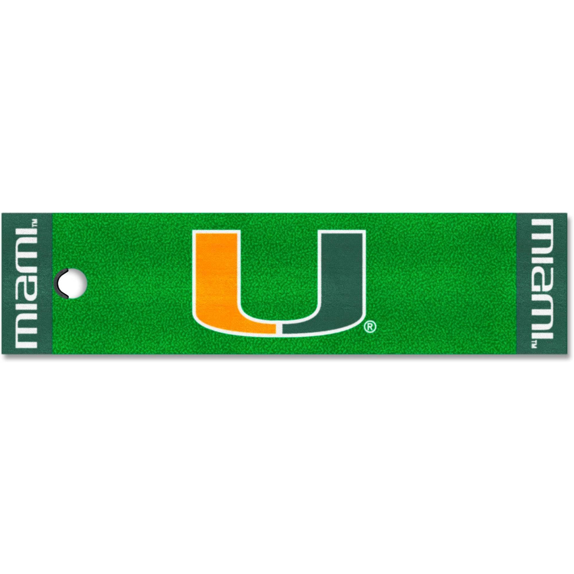University of Miami Putting Green Mat - 1.5ft. x 6ft.