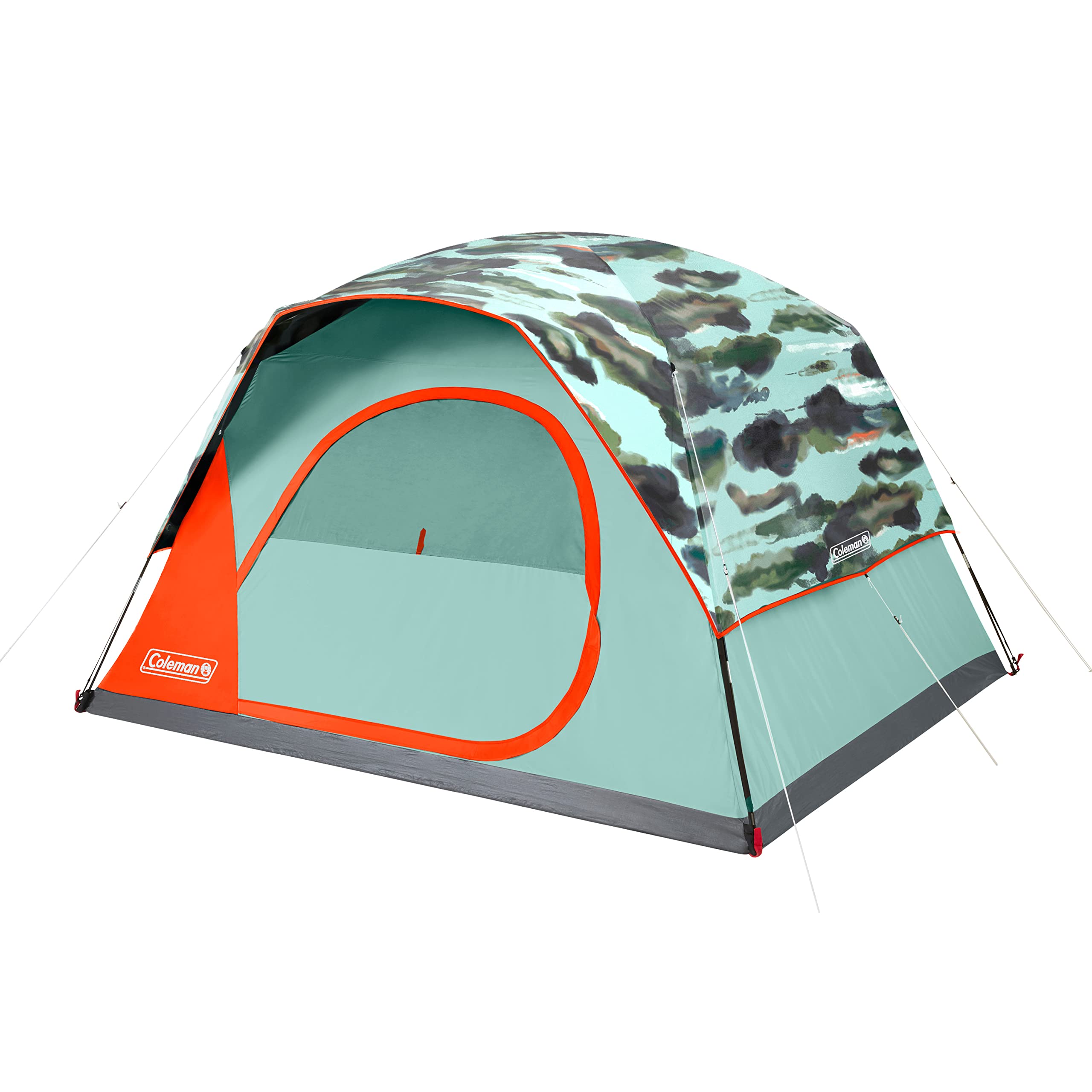 Coleman Skydome Watercolor Series 6-Person Camping Tent, Weatherproof Tent Includes Pre-Attached Poles, Rainfly, Carry Bag, And