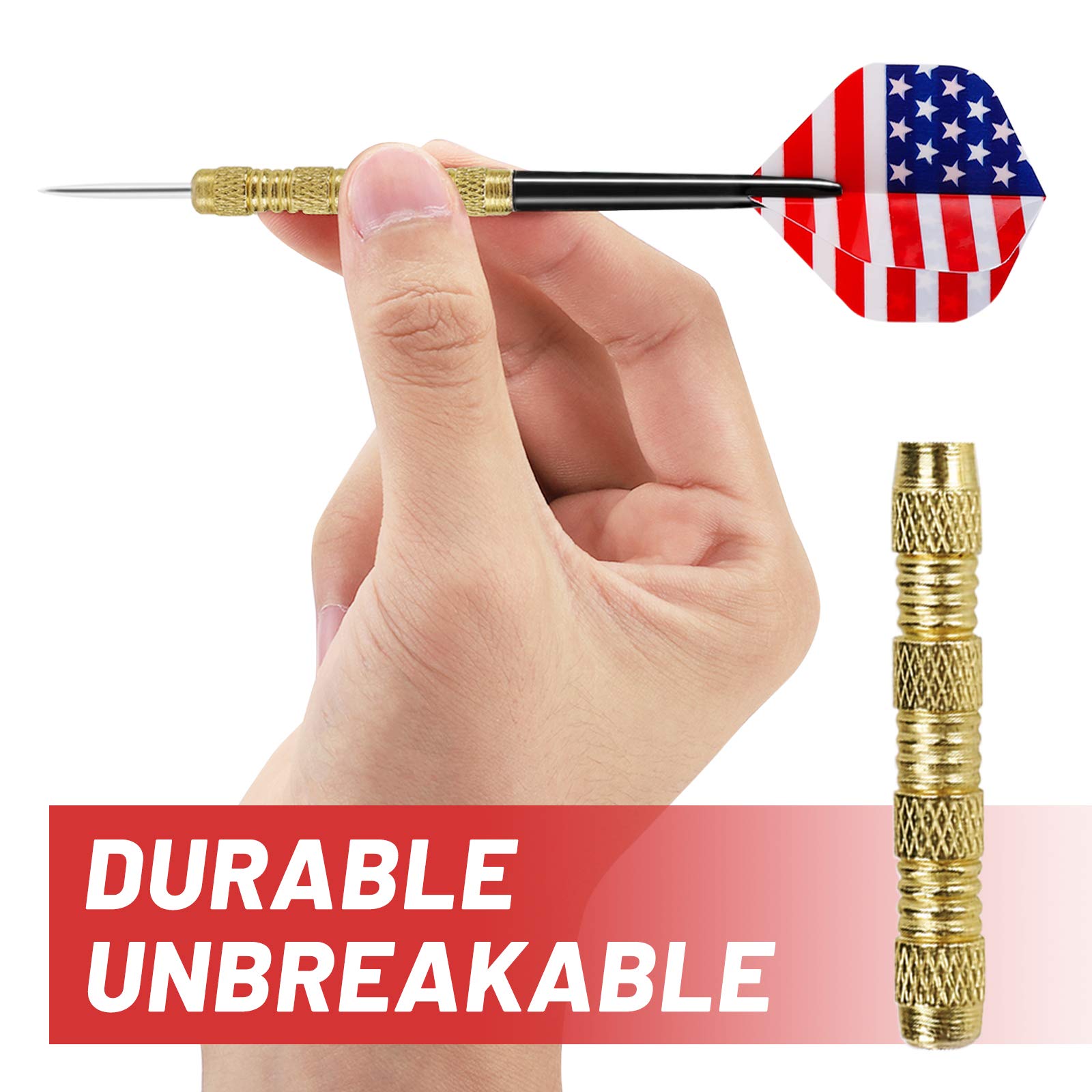 Accmor Metal Tip Darts, Steel Tip Darts, Professional Metal Darts, Darts Metal Tip Set, Metal Darts For Dartboard,18 Pcs