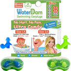 Waterdam A-Series Swimming Ear Plugs Ultra Comfy Great Waterproof Earplugs (Mixed Sizes, Size 1A+2A: Kids & Small Ear Women&Teen