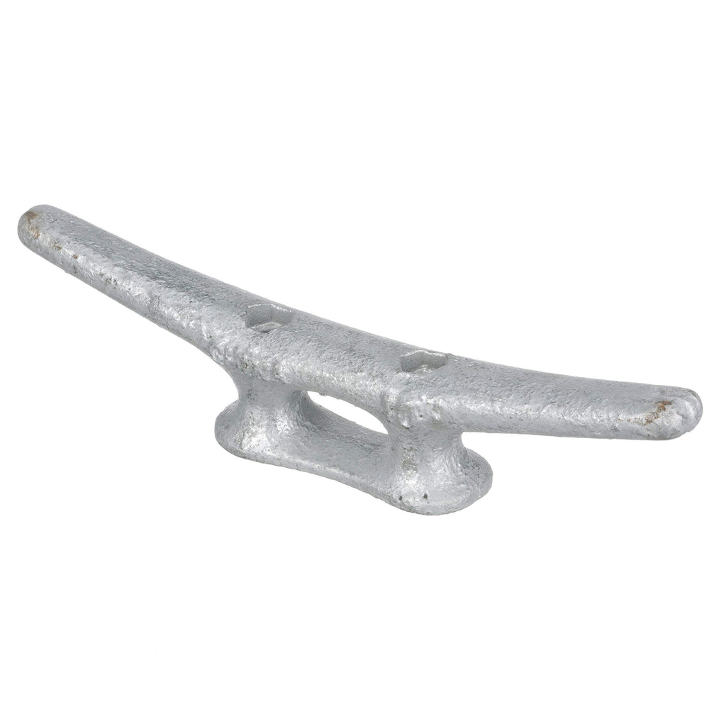 Seachoice Open Base Dock Cleat, Galvanized Gray Iron, 10 In.