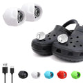 Vergissm Rechargeable Headlights Compatible with Croc, 2 PCs LED Flashlight, Waterproof Hands Free Flashlights with 3 Lighting M