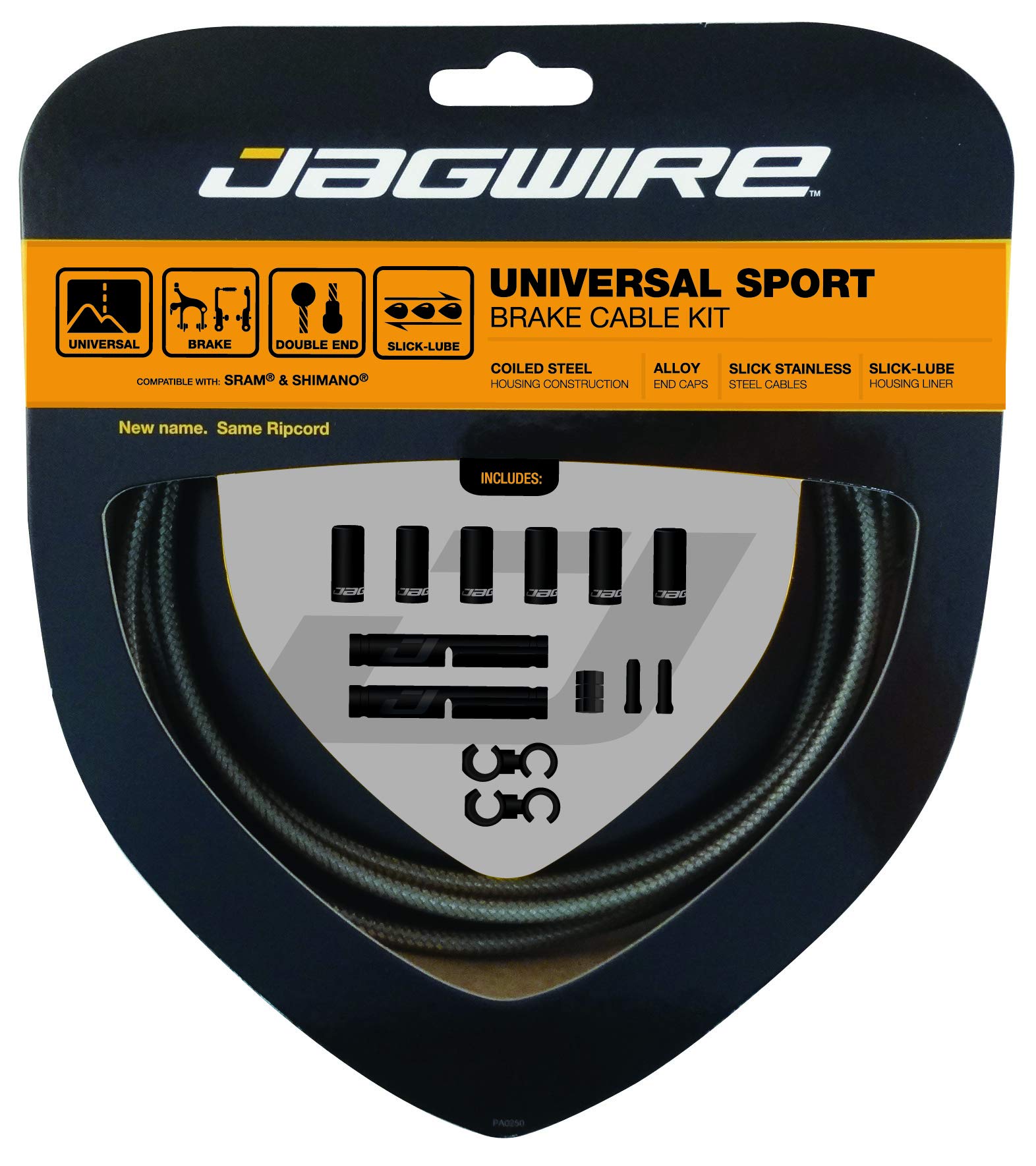 Jagwire Universal Sport Brake Cable Kit, Carbon Silver