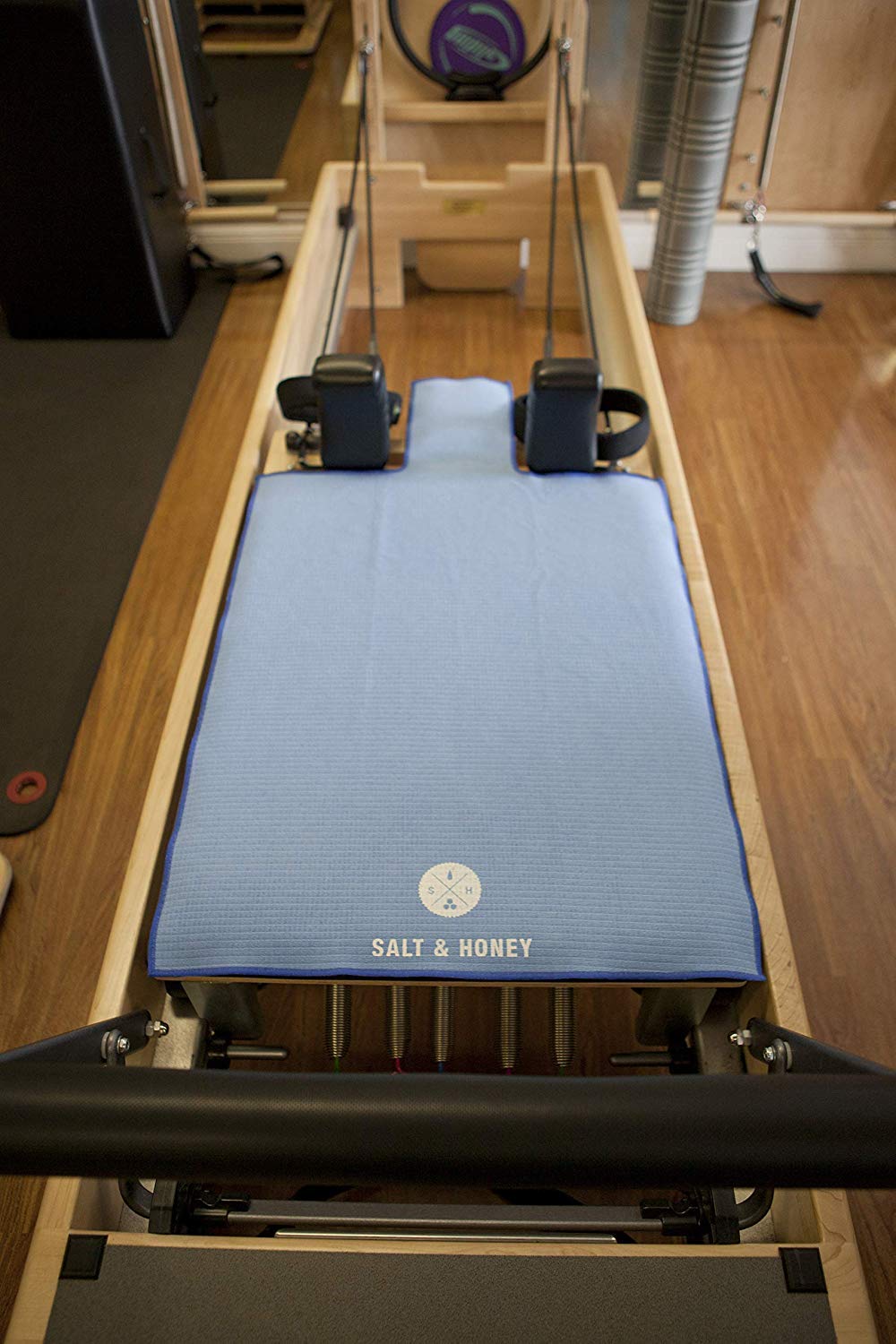 Salt & Honey Non-Slip Pilates Reformer Mat Towel (Blue)