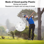 Adwikoso 50Pc Plastic Golf Training Balls 42 Mm Golf Balls For Indoor Putting Green Backyard Outdoor Practice Equipment With 2 G