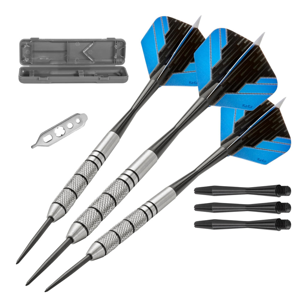 Fat Cat By Gld Products Bulletz 90% Tungsten Steel Tip Darts With Storage/Travel Case, 23 Grams , Black
