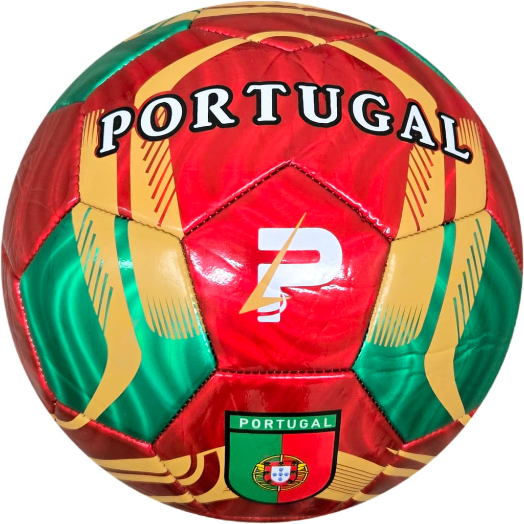 PLAYPRO Country Training Soccer Ball: World Edition (Portugal - Gold, 5)