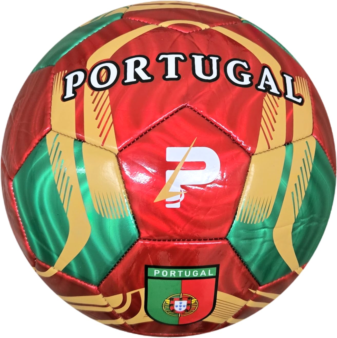PLAYPRO Country Training Soccer Ball: World Edition (Portugal - Gold, 5)