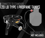 Concord Banjo 16Single Propane Burner; 200,000Btu 1 Burner Portable Gas Stove