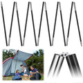 Yaocom 2 Pcs 12ft 8.5mm Fiberglass Tent Poles Replacement Pre Assembled Black Tent Poles Camping Rod Parts for Hiking Outdoor Ca