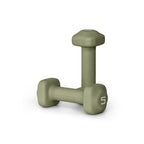 Tone Fitness 5 lb Neoprene Dumbbell Pair for Home Workouts - Non-Slip Design - Green