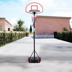 Yaheetech Portable Basketball Hoop System For Youth Indoor Outdoor W/Backboard & Wheels & Fillable Base, 5.2-7 Ft Adjustable Hei