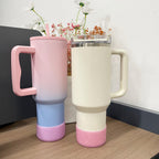 Worbss 2Pack Pink Glitter Silicone Boot Sleeve For Stanley Cup 40Oz Accessories For Hydro Flask 18-24Oz Or More Wide Mouth Water