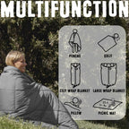 Zippies 3M Thinsulate Insulation Puffy Camping Blanket For Cold Weather, Queen Size Warm Camping Quilt With Zipper, Waterproof O