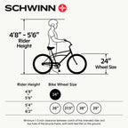 Schwinn Predator Team 24 Freestyle BMX Bike, Throwback 1983 Design, Single-Speed Drivetrain, Hi-Ten Steel Frame, Rattrap Pedals,