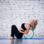 Yoga Wheel With Ebook & Yoga Strap - Comfortable & Durable Yoga Balance Accessory  Increase Flexibility  Ideal Home Yoga Kit I I