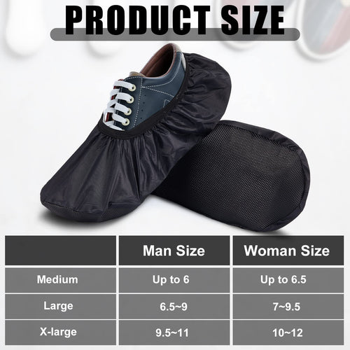 2 Pieces Bowling Shoe Covers Sports Bowling Equipment Men Shoe Covers Women Shoe Protector Covers Polyester Shoe Accessories For