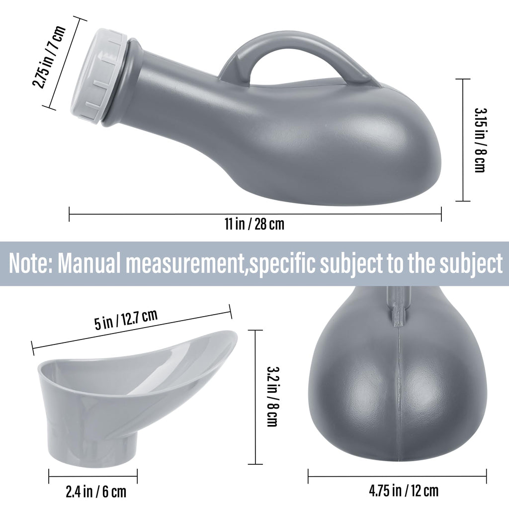 1000Ml Portable Urinal Bottle, Spill Proof Urinals For Men And Women, Ideal For Travel, Camping, Car And Emergency Use - Reusabl